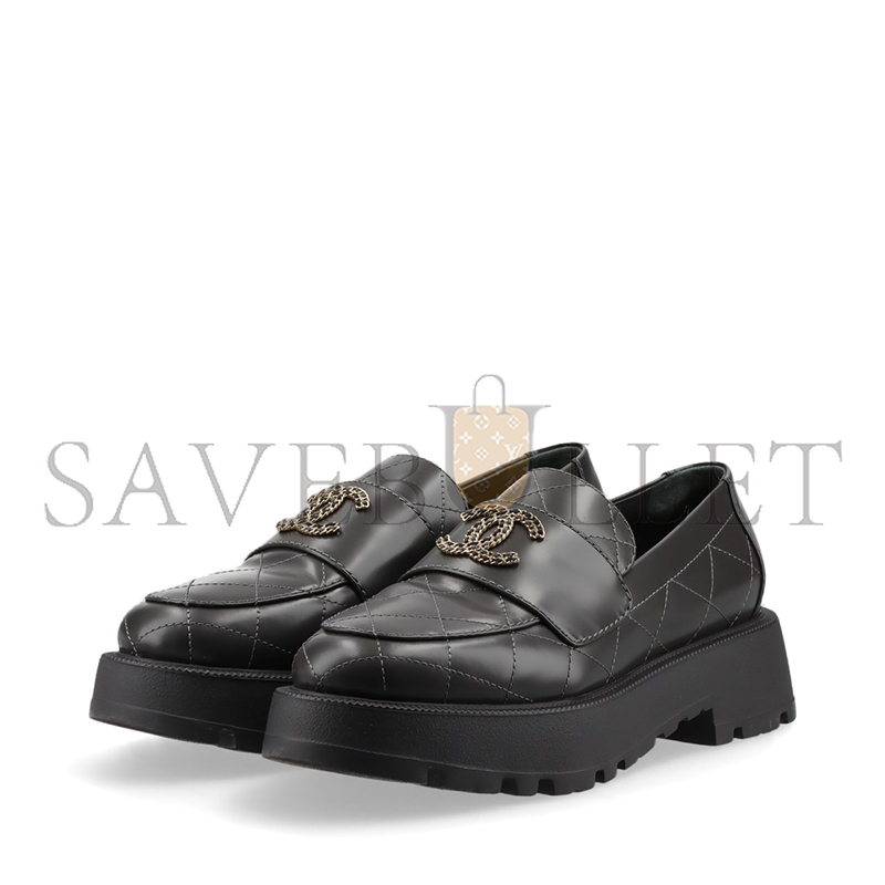 CHANEL COCO MARK MATELASSE 24B LEATHER LOAFER G45921